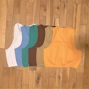 Pack of 6 tanks tops